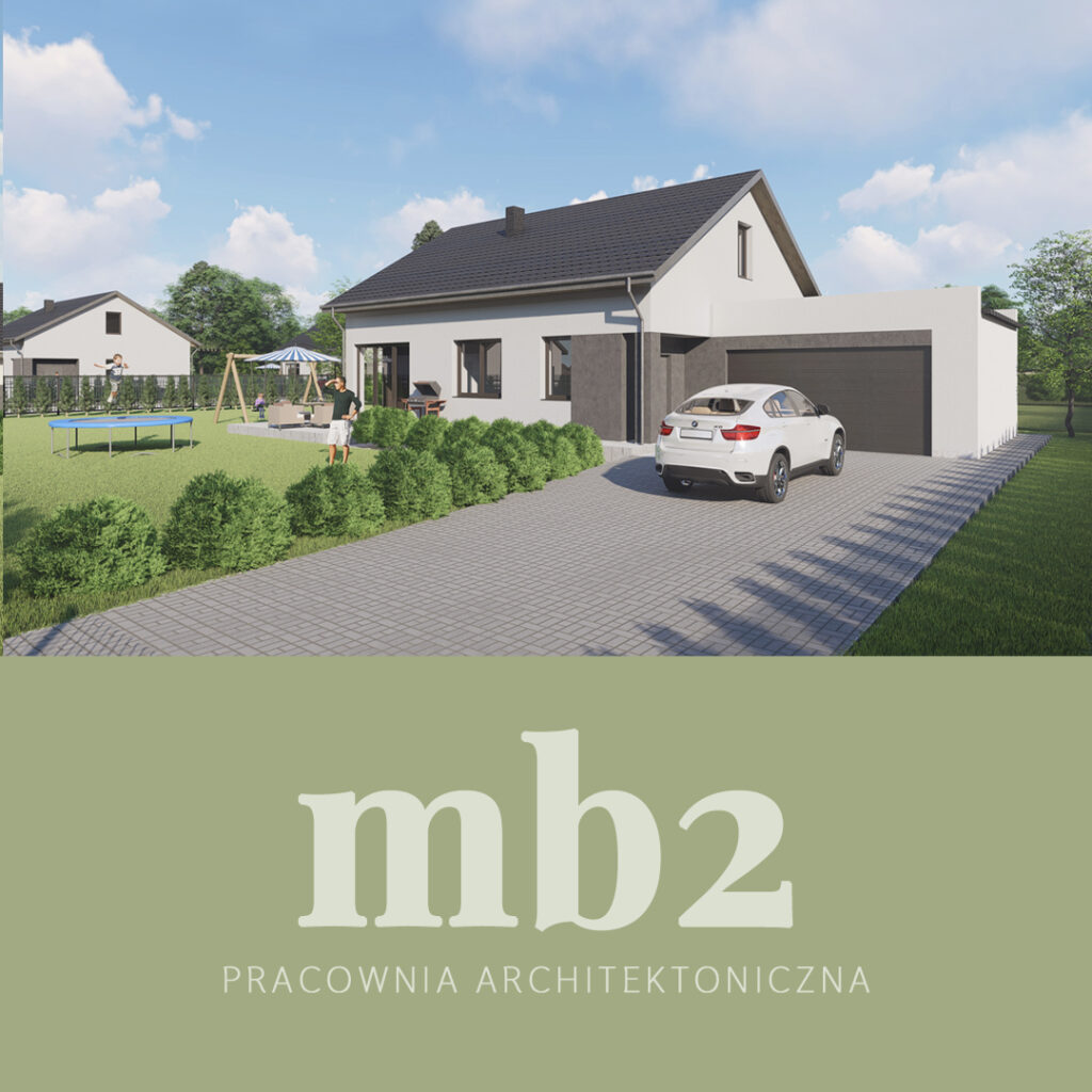 Pracownia architektoniczna mb2 architekt Pabianice Łódź projekt indywidualny domu jednorodzinnego